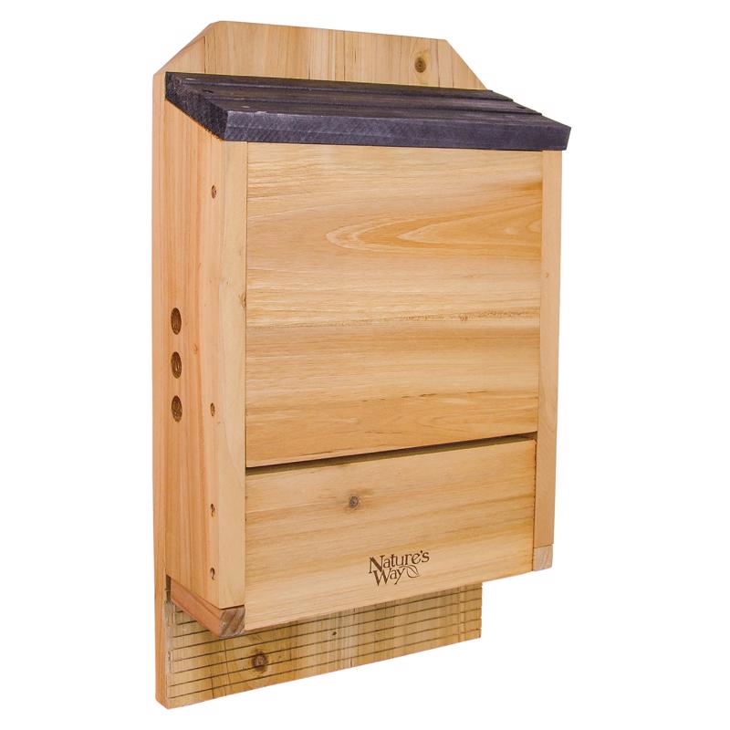 NATURE'S WAY - Nature's Way Cedar Series 20.5 in. H X 5 in. W X 12 in. L Cedar Bat House