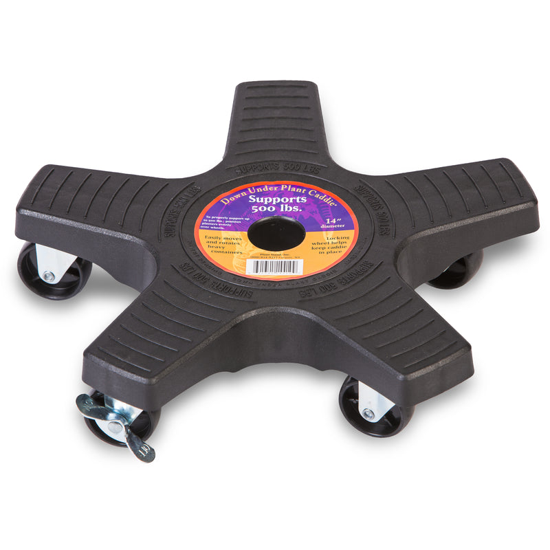 DOWN UNDER - Down Under 3.5 in. H Black Plastic Wheeled Plant Stand - Case of 6 [S14410]