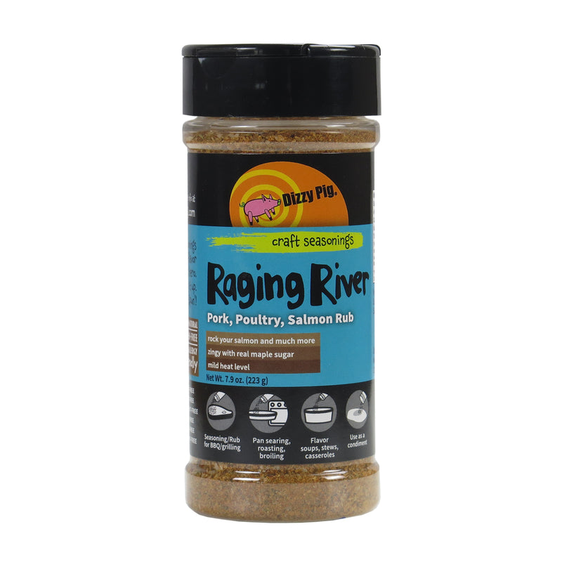 DIZZY PIG - Dizzy Pig Raging River Pork/Poultry/Salmon BBQ Rub 7.9 oz