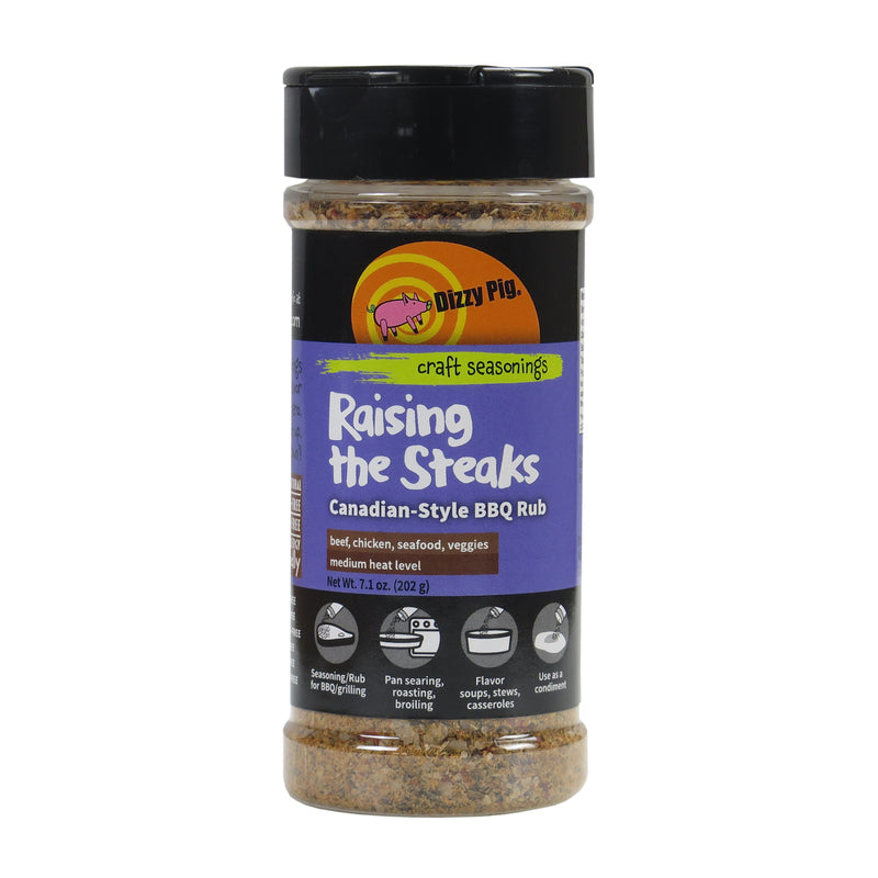 DIZZY PIG - Dizzy Pig Raising the Steaks Canadian-Style BBQ Rub 7.1 oz