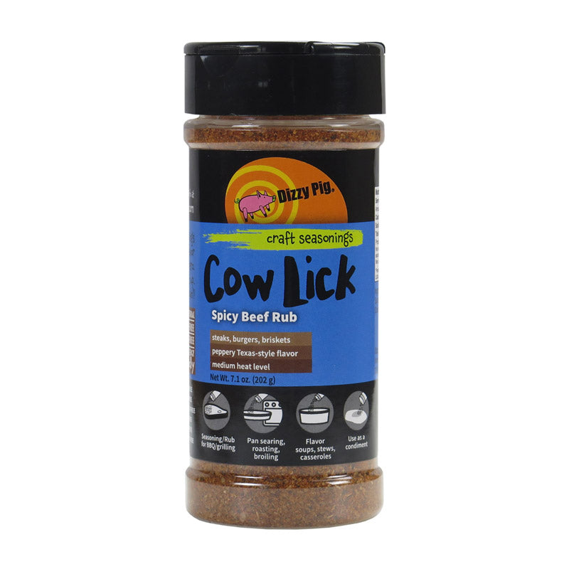 DIZZY PIG - Dizzy Pig Cow Lick Spicy Beef BBQ Rub 7.1 oz