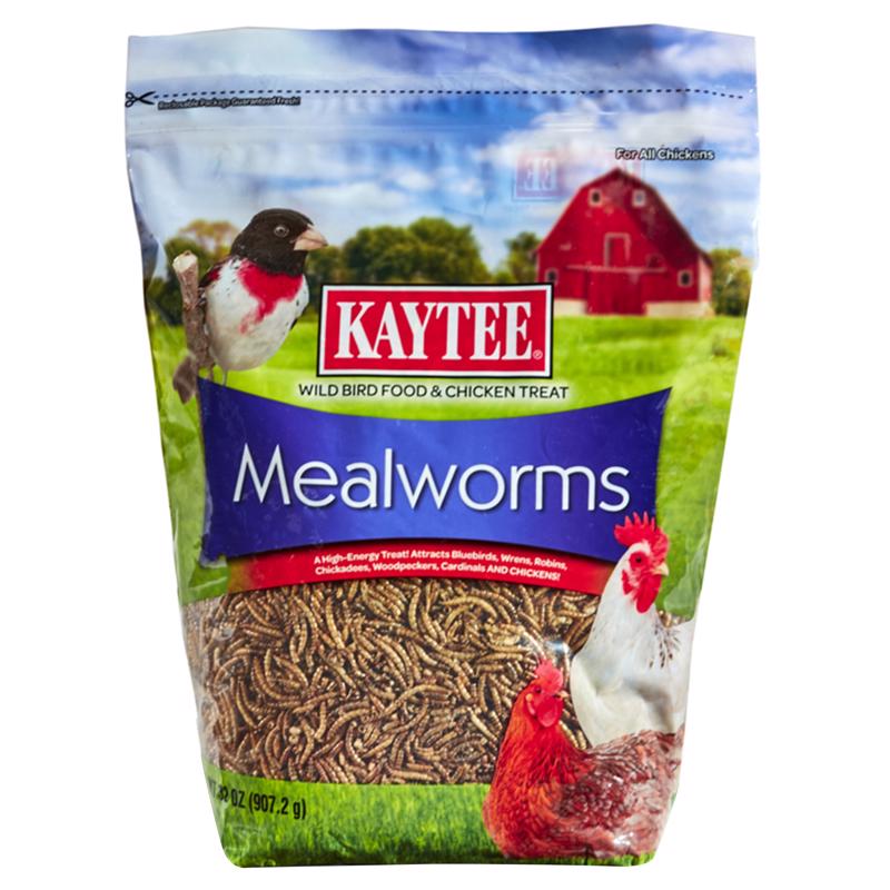 KAYTEE - Kaytee Mealworms Wild Bird/Poultry Dried Mealworm Mealworms 32 oz