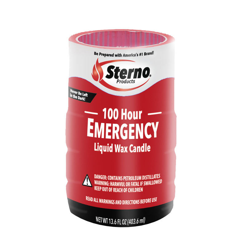 STERNO - Sterno 100 Hour Emergency Soft Light Candles 5.5 in. H X 3.5 in. W X 3.5 in. L 13.6 oz 1 pk - Case of 4