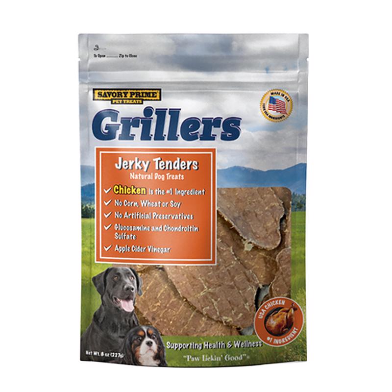 SAVORY PRIME - Savory Prime Grillers Chicken Jerky Tenders Grain Free Chews For Dogs 8 oz 1 pk