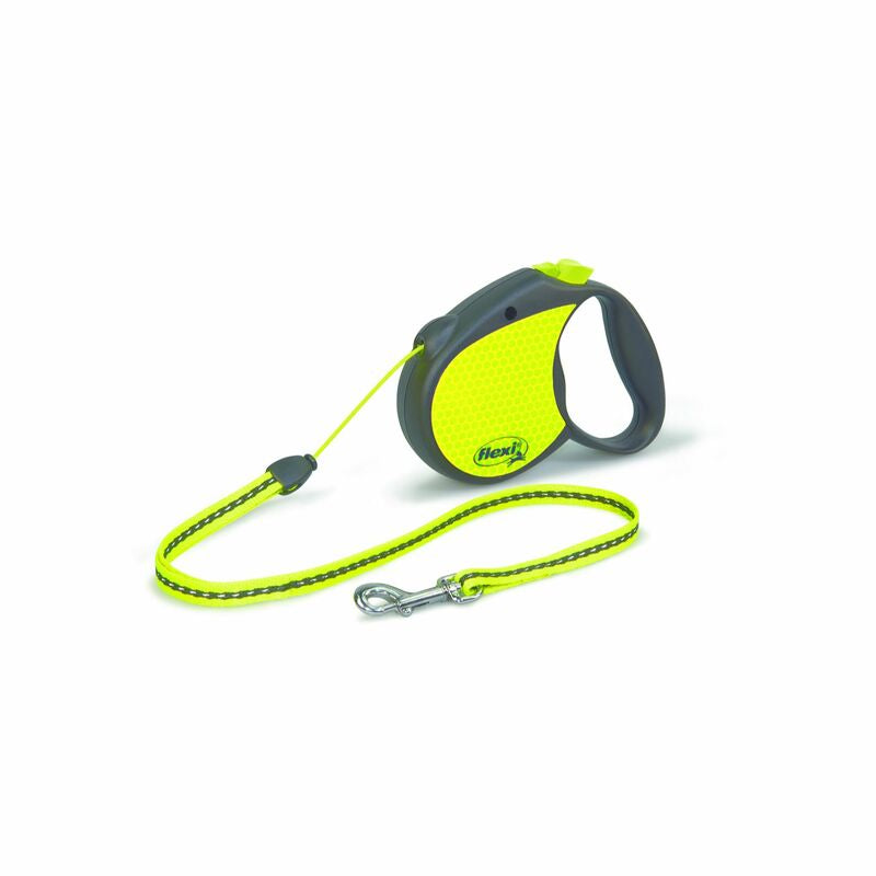 FLEXI - Flexi Neon Yellow Retractable Plastic Dog Leash Small