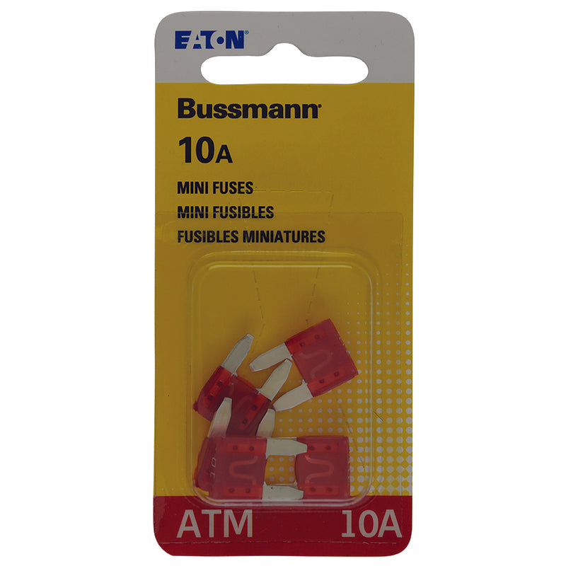 BUSSMANN - Bussmann 10 amps ATM Red Blade Fuse 5 pk - Case of 5