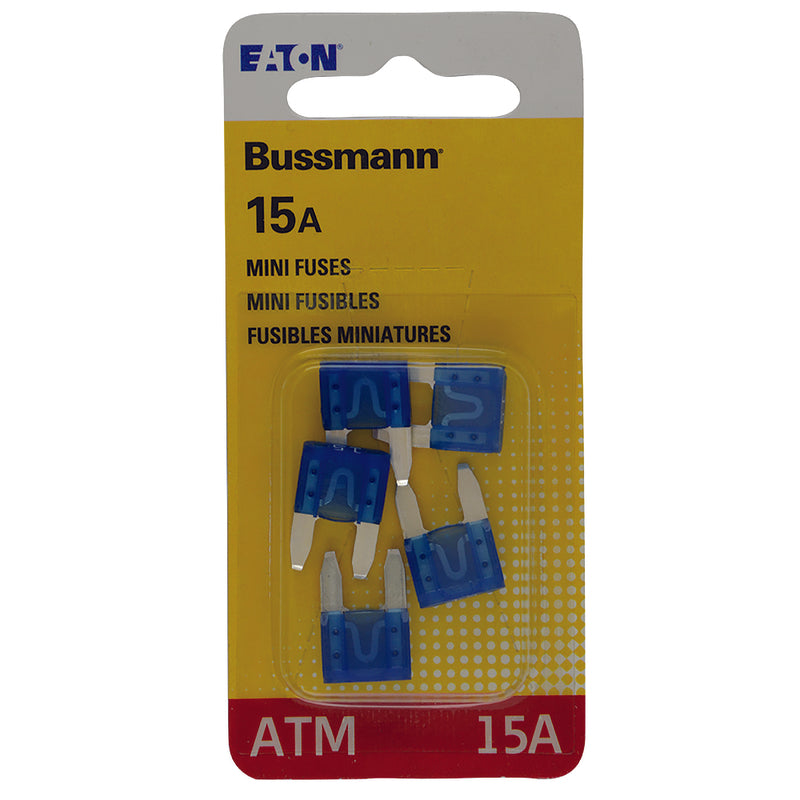 BUSSMANN - Bussmann 15 amps ATM Blue Blade Fuse 5 pk - Case of 5