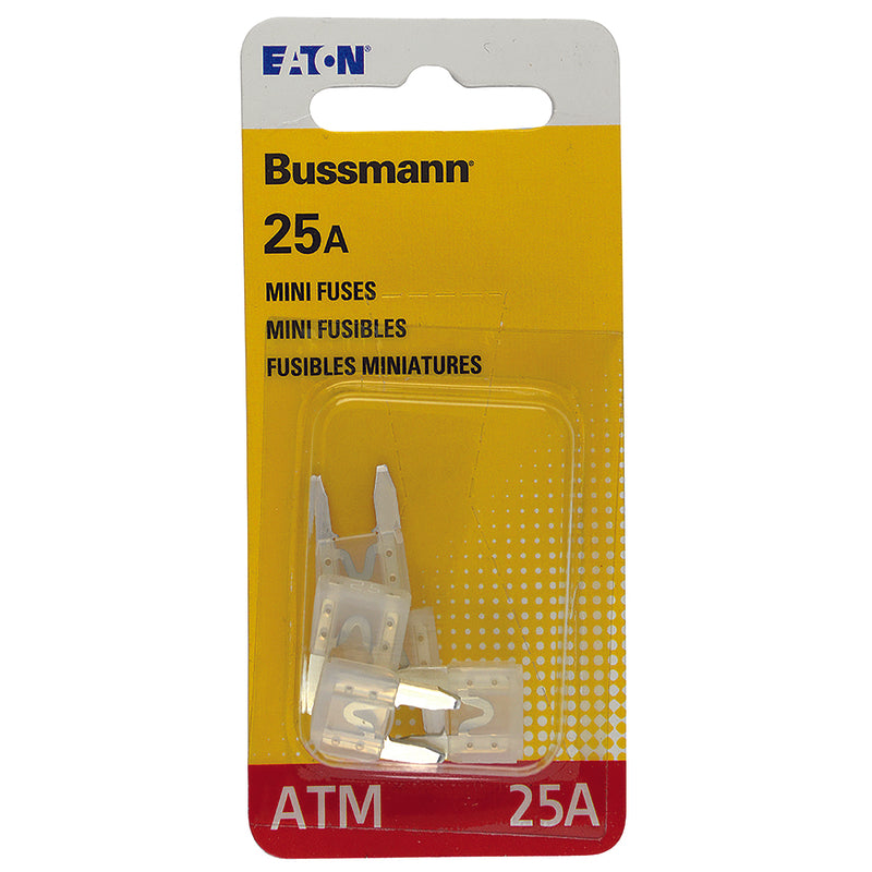 BUSSMANN - Bussmann 25 amps ATM Clear Blade Fuse 5 pk - Case of 5