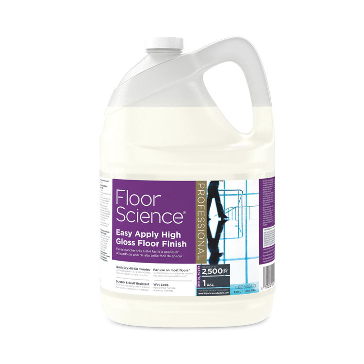 Diversey - Floor Science Premium High Gloss Floor Finish, Clear Scent, 1 gal Container,4/CT