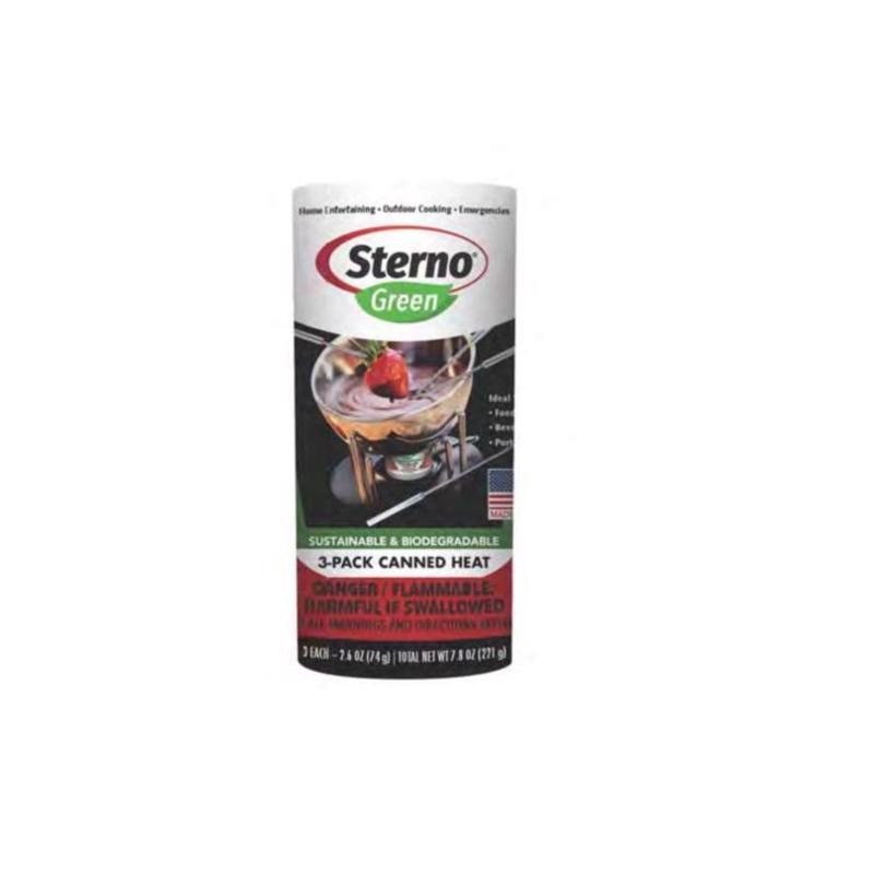 STERNO - Sterno Green Canned Chafing Fuel Ethanol Gel 7.8 oz 3 pk