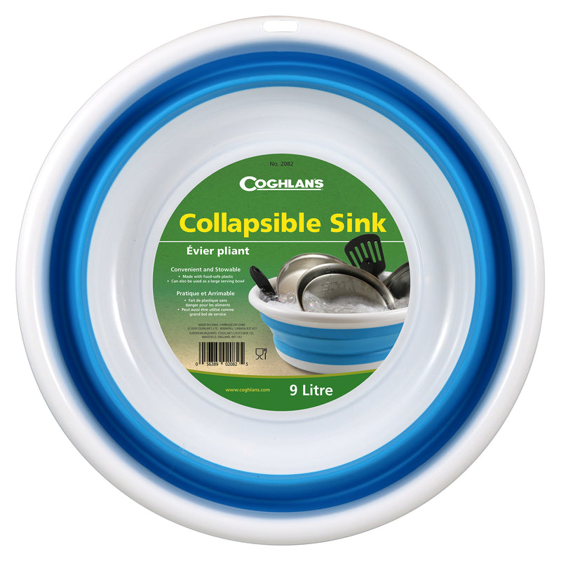 COGHLAN'S - Coghlan's Blue/White Collapsible Sink 5.5 in. H X 14.76 in. W X 14.76 in. L 2.4 gal 1 pk