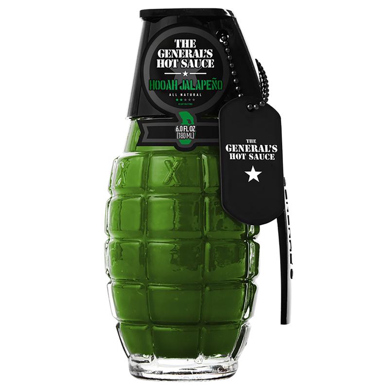 THE GENERAL'S HOT SAUCE - The General's Hot Sauce Hooah Jalapeno Sauce 6 oz