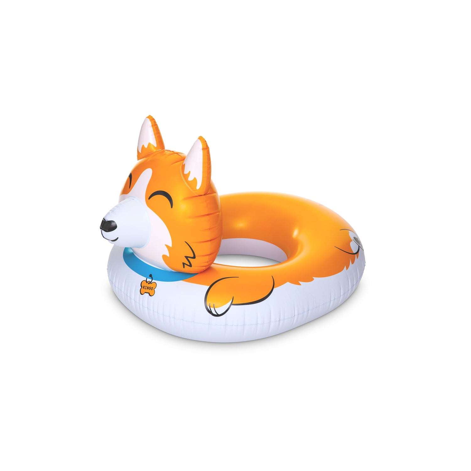 BigMouth Orange/White Vinyl Inflatable Corgi Pool Float - Case of 4