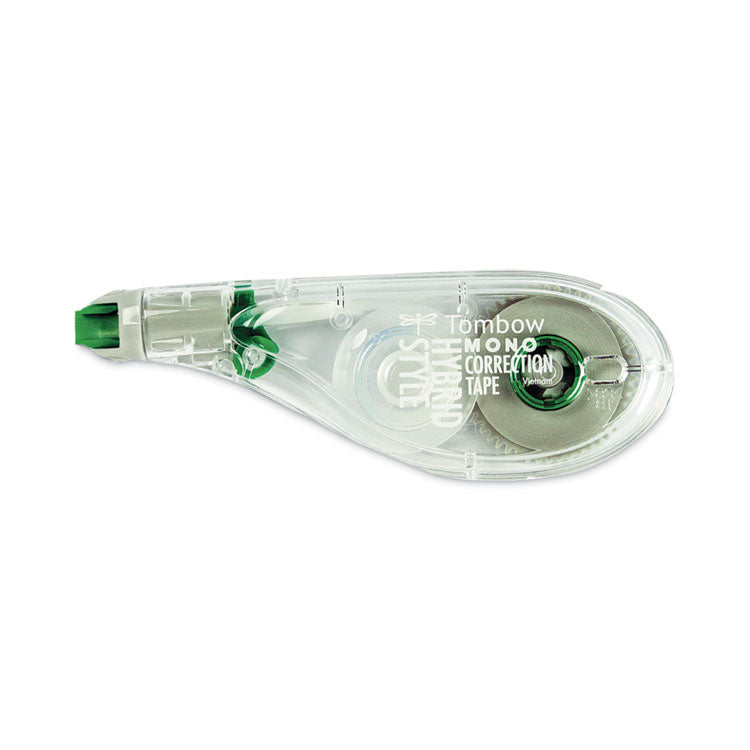 Tombow - MONO Hybrid Style Correction Tape, Non-Refillable, Clear Applicator, 0.17" x 394", 10/Pack