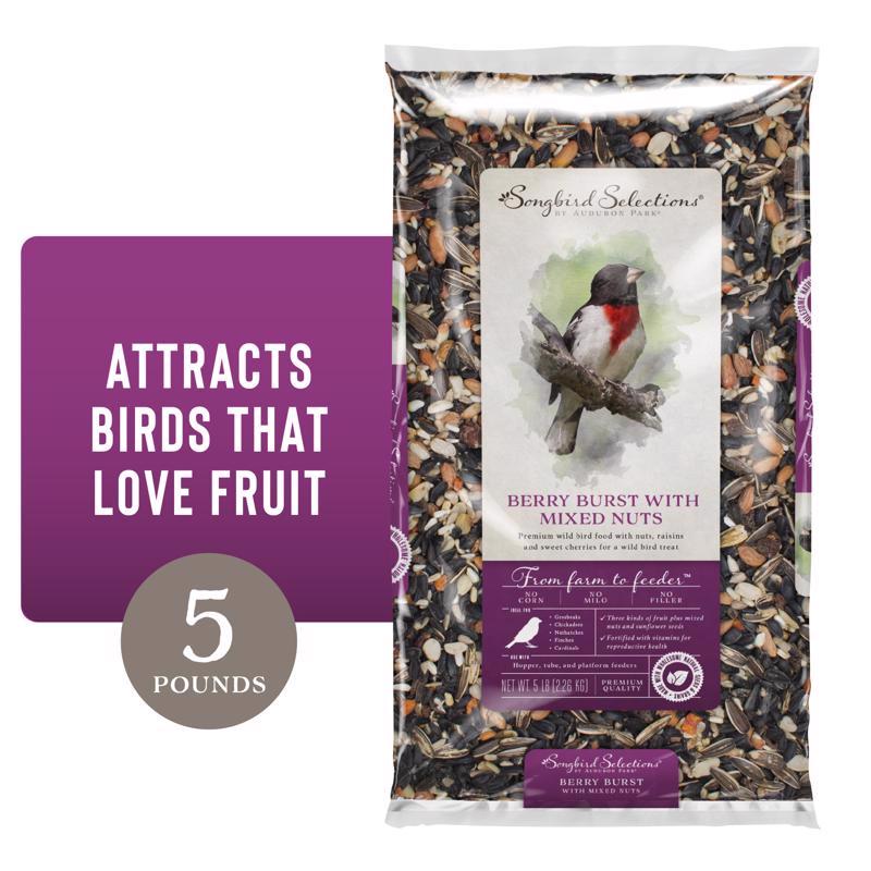SONGBIRD SELECTIONS - Songbird Selections Berry Burst with Mixed Nuts Wild Bird Seed Wild Bird Food 5 lb