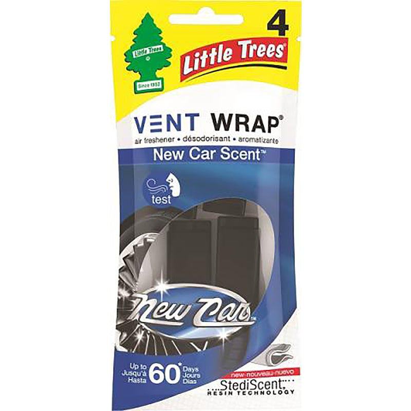 LITTLE TREES - Little Trees Vent Wrap New Car Scent Car Air Freshener 4 oz Solid 4 pk