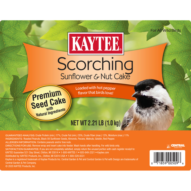 KAYTEE - Kaytee Scorching Songbird Roasted Peanuts Seed and Nut Cake 2.2 lb