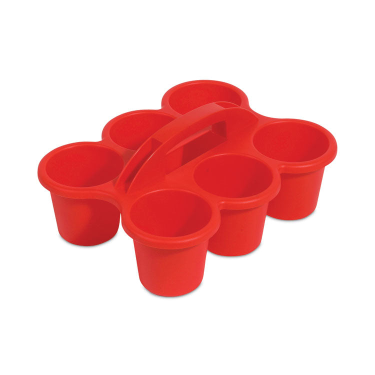 deflecto - Little Artist Antimicrobial Six-Cup Caddy, Red