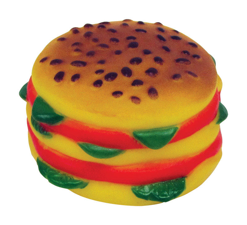 BOSS PET - Boss Pet Digger's Multicolored Vinyl Hamburger Squeaky Dog Toy Large 1 pk