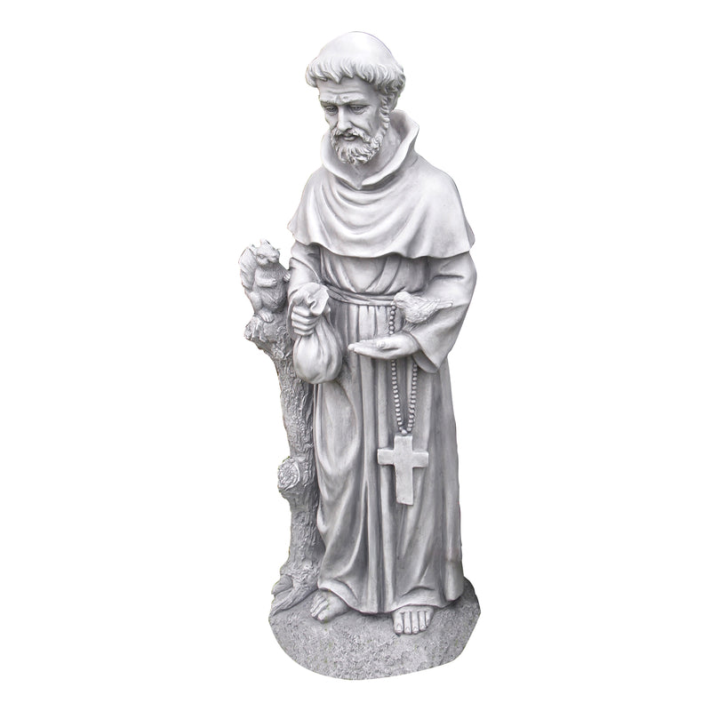 ALPINE - Alpine Gray Fiberglass 31 in. H St. Francis Statue