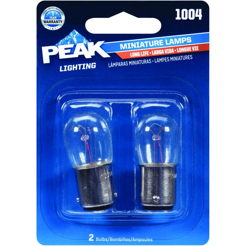 PEAK - Peak Long Life Incandescent Courtesy/Glove/License/Trunk Miniature Automotive Bulb 1004