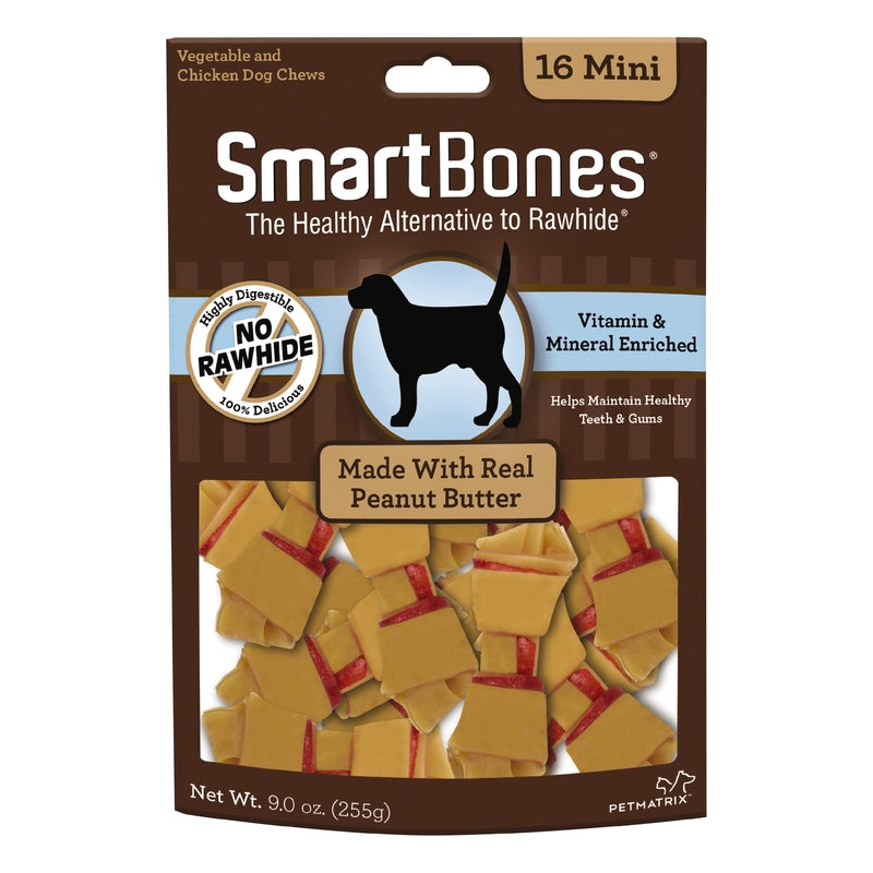 SMARTBONES - SmartBones Peanut Butter Treats For Dogs 9 oz 16 pk
