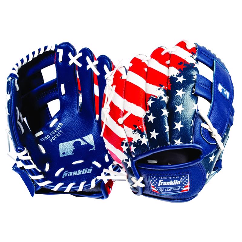 FRANKLIN - Franklin MLB RTP Multicolored PVC Right-handed T-Ball Fielding Glove 9.5 in. 1 pk