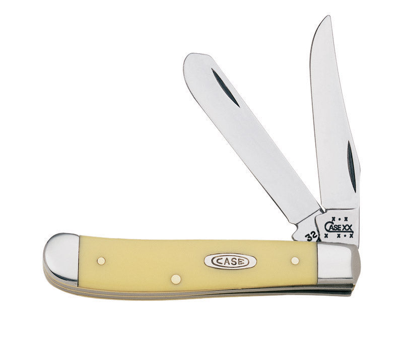 CASE - Case Mini Trapper Yellow Carbon Steel 3.5 in. Pocket Knife