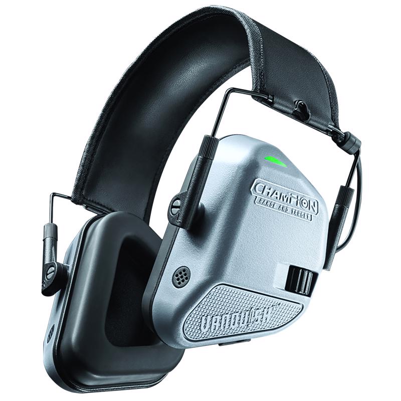 CHAMPION - Champion Black/Gray Plastic Electronic Muff Hearing Protection 4 in.