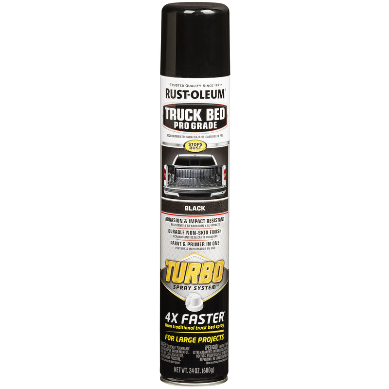 RUST-OLEUM - Rust-Oleum Turbo Black Truck Bed Coating Spray 24 oz - Case of 6