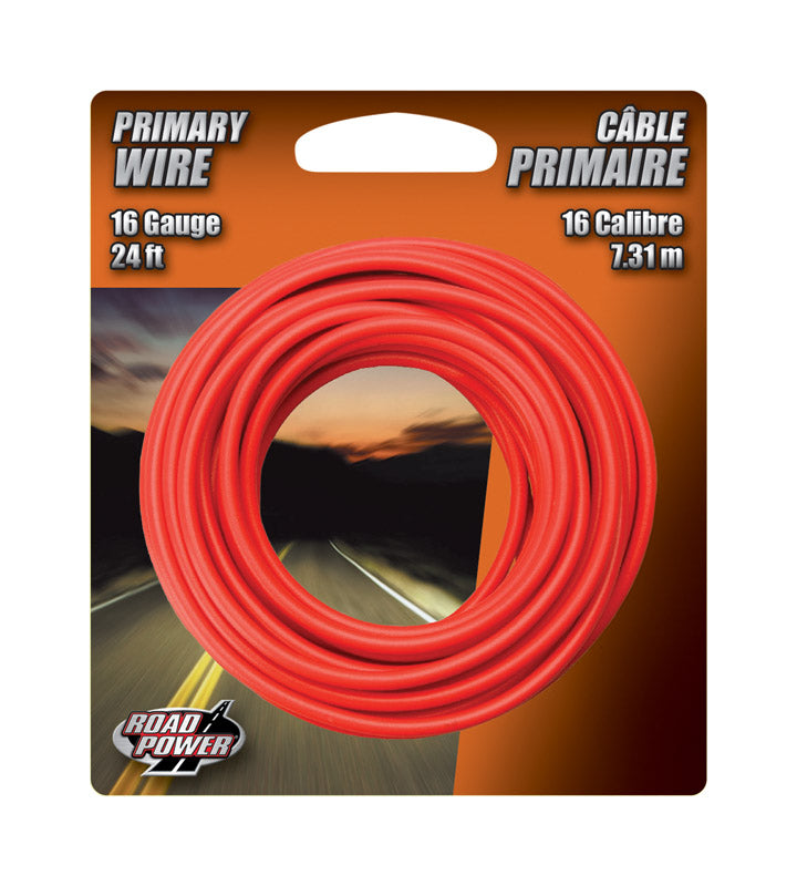 COLEMAN CABLE - Coleman Cable 24 ft. 16 Ga. Primary Wire Red