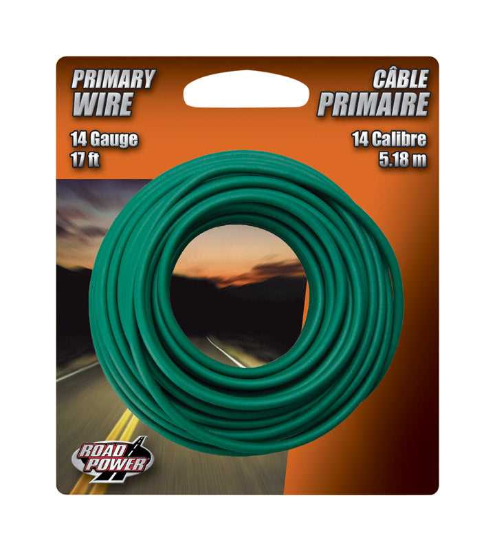 COLEMAN CABLE - Coleman Cable 17 ft. 14 Ga. Primary Wire Green