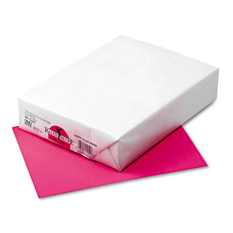 Pacon - Kaleidoscope Multipurpose Colored Paper, 24 lb Bond Weight, 8.5 x 11, Hot Pink, 500/Ream