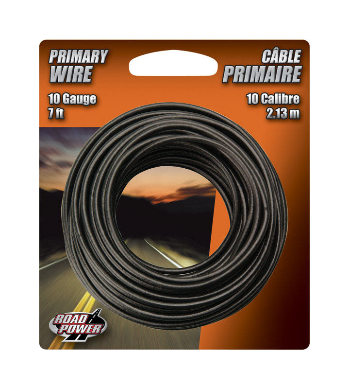 COLEMAN CABLE - Coleman Cable 7 ft. 10 Ga. Primary Wire Black