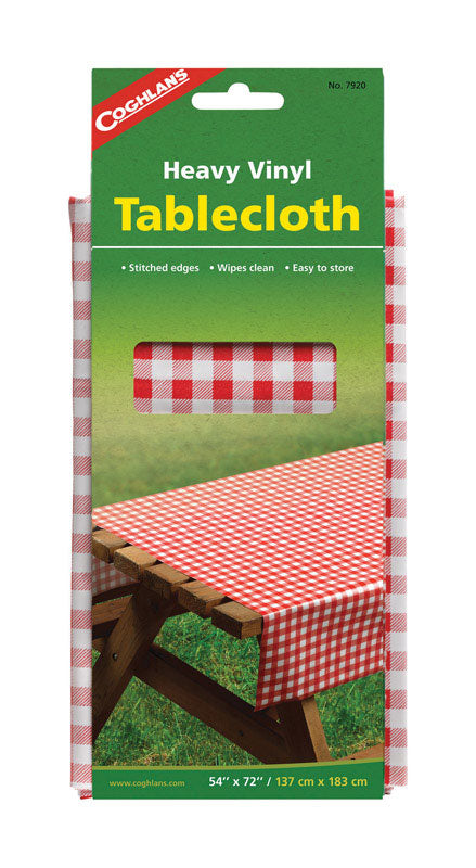 COGHLAN'S - Coghlan's Red Vinyl Tablecloth 4.5 in. L X 6 in. W