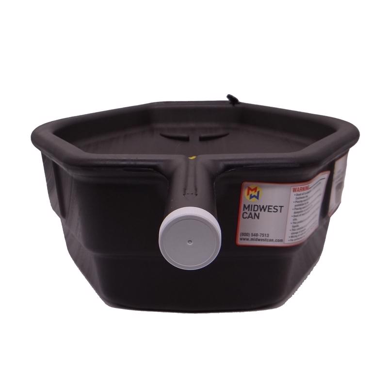 MIDWEST CAN - Midwest Can Black 6.4 in. H Polyethylene 15 qt Drain Pan