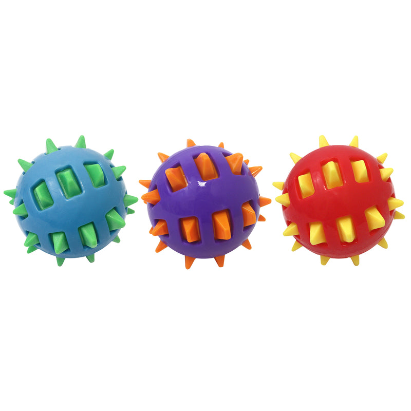 MULTIPET - Multipet Ruff Enuff Assorted TPR Spike Balls Dog Toy 1 pk