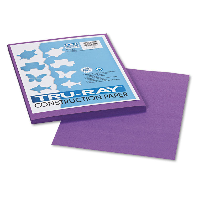 Pacon - Tru-Ray Construction Paper, 76 lb Text Weight, 9 x 12, Violet, 50/Pack