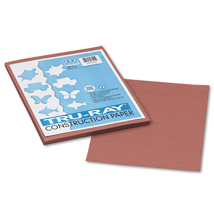 Pacon - Tru-Ray Construction Paper, 76 lb Text Weight, 9 x 12, Warm Brown, 50/Pack