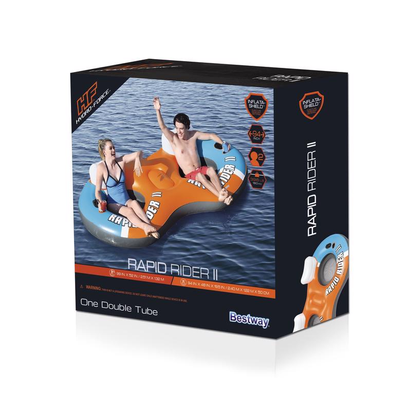 BESTWAY - Bestway Hydro- Force Multicolored Vinyl Inflatable Rapid Rider II Floating Tube