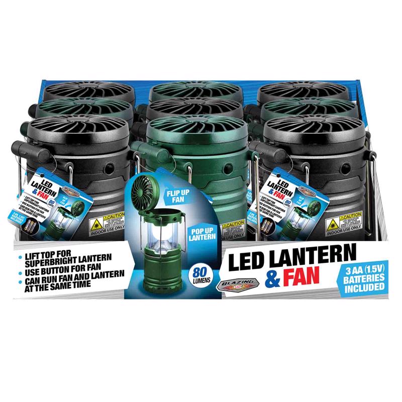 SHAWSHANK LEDZ - Blazing LEDz 80 lm Assorted LED LED Lantern & Fan - Case of 9