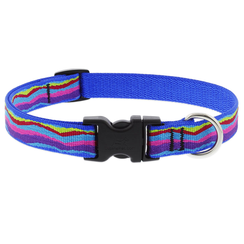 LUPINEPET - LupinePet Original Designs Multicolored Ripple Creek Nylon Dog Adjustable Collar [68802]