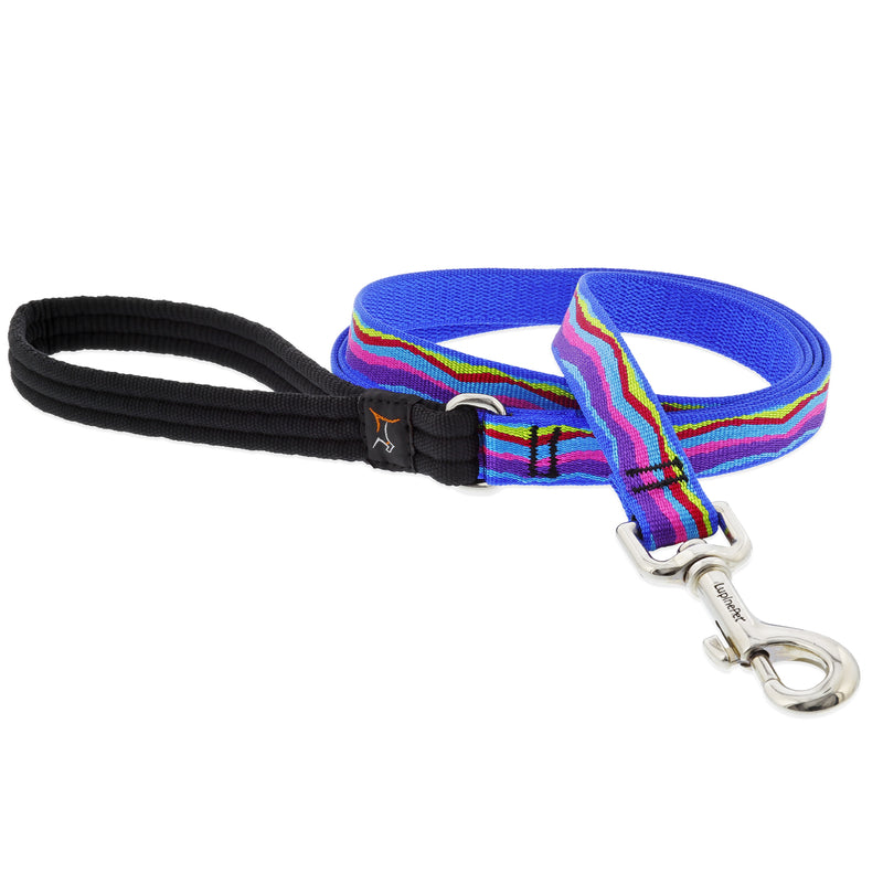 LUPINEPET - LupinePet Original Designs Multicolored Ripple Creek Nylon Dog Leash