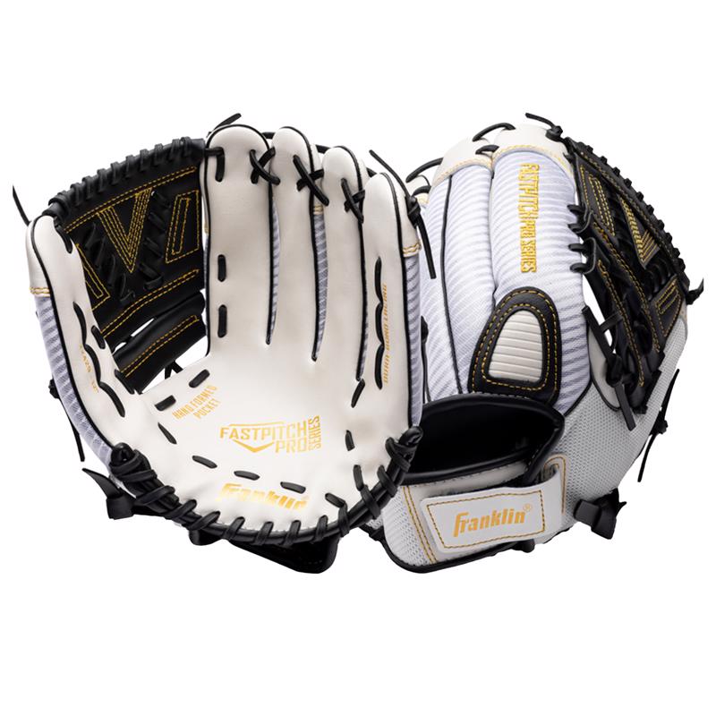 FRANKLIN - Franklin ProSeries Black/White PVC Right-handed Softball Glove 12 in. 1 pk