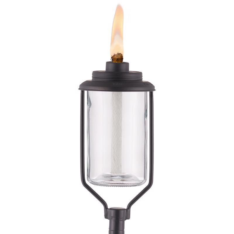 TIKI - TIKI Convertible Black/Clear Glass/Metal 65 in. Tiki Outdoor Torch 1 pc