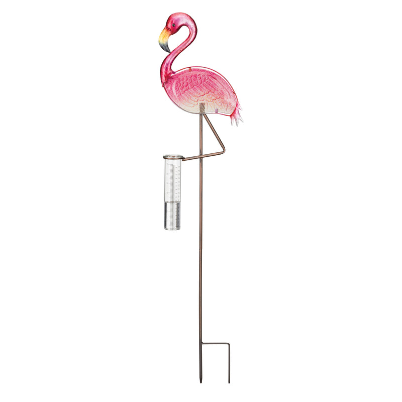 REGAL ART & GIFT - Regal Art & Gift Flamingo Rain Gauge Garden Stake Stake 2.25 in. W X 9.25 in. L
