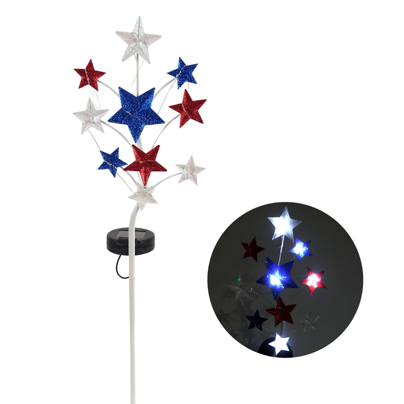 ALPINE - Alpine Multicolored Metal 24 in. H Star Solar Garden Stake - Case of 6