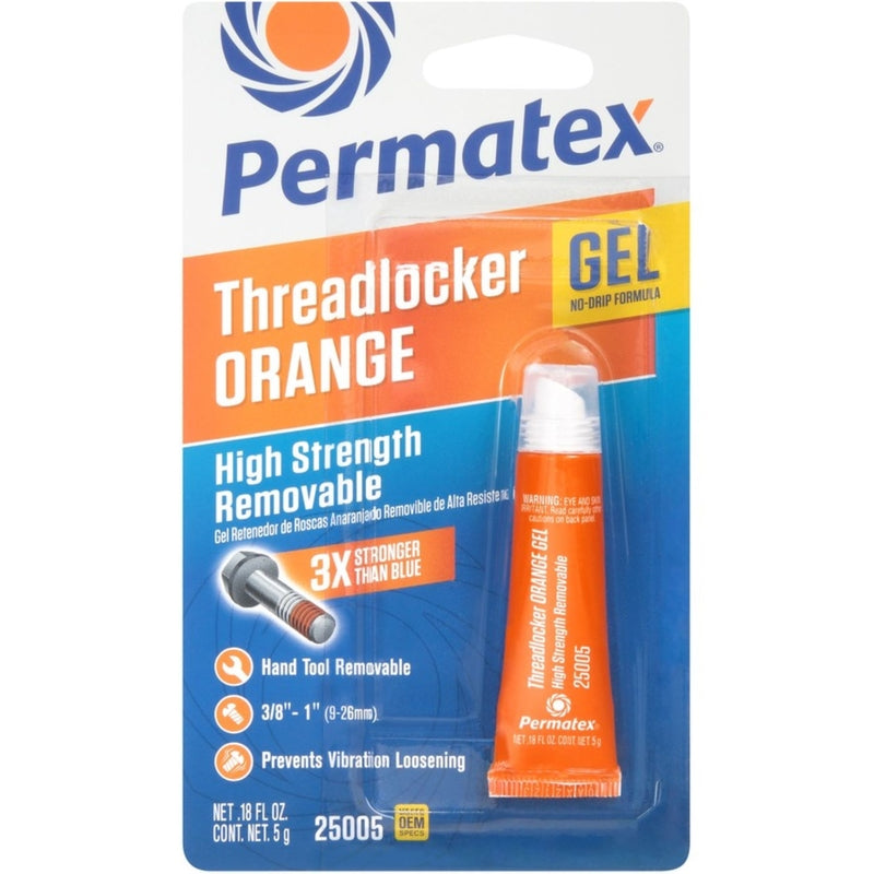 PERMATEX - Permatex High Strength Removable Threadlocker Gel 0.18 oz - Case of 6