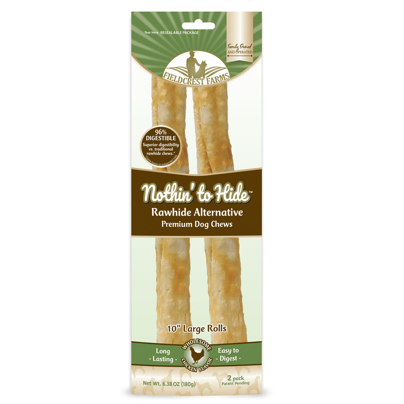 FIELDCREST FARMS - Fieldcrest Farms Nothin' to Hide Chicken Grain Free Chews For Dogs 10 in. 2 pk