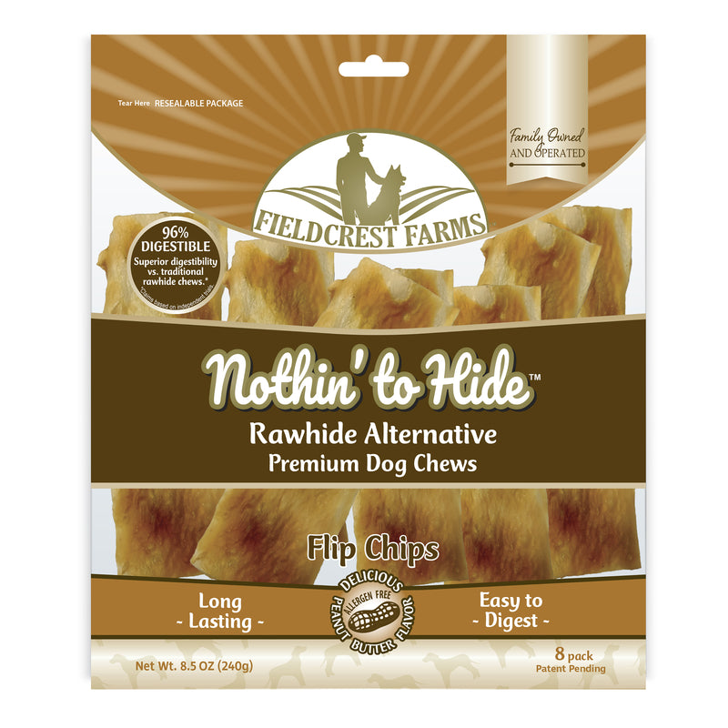 FIELDCREST FARMS - Fieldcrest Farms Nothin' to Hide Peanut Butter Grain Free Chews For Dogs 8 pk